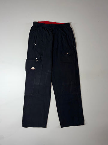 Kappa | Black Nylon Cargo Track Pants | (W:30) (L:42)
