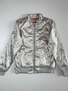 Puma Silver Metallic Zip-Up Track Jacket  (XS)