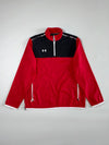 Under Armour Red & Black Quarter-Zip Performance Pullover Jacket (2XL)