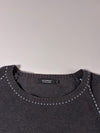 Burberry Black Label | Contrast Stitch Knit Sweater Charcoal | (XL)