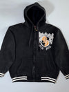 Pelle Pelle Crest Logo Zip Hoodie Black Embroidered (XL)