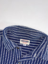 Vintage Guess Jeans Jacquard Stripe Long Sleeve Shirt – Navy/White (M/L)