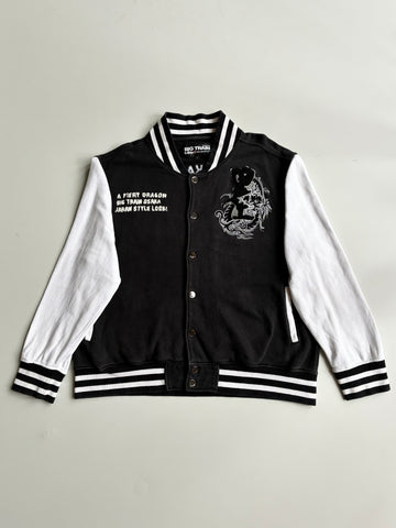 Big Train Osaka Dragon Varsity Jacket – Black & White Japan Style | (XL)