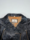 Vintage 80s Black Leather Double-Rider Motorcycle Jacket Women’s (XXS)