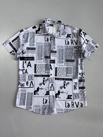 Nice Hike Herfa Apparel News Paper Shirt (M)
