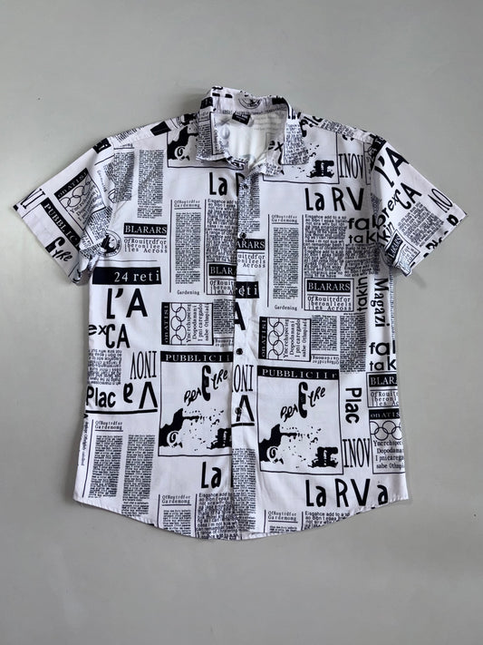 Nice Hike Herfa Apparel News Paper Shirt (M)