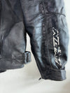 IXON Racing Technology Black & White Leather Moto Jacket Padded (L/XL)