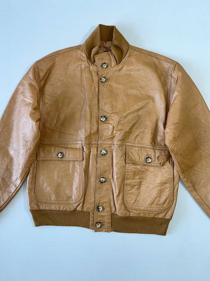 ZPera pelle Made in Italy Original Leather Jacket (DESIGNER) (L)