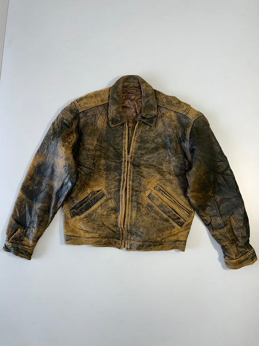 ZSuper Premium Rare Vintage Original Leather Jacket (L/XL)