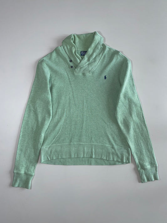 Polo Ralph Lauren Mint Green Shawl Collar Thermal Sweatshirt (L)
