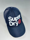 Superdry Navy Trucker Cap – Big Logo Front, Mesh Back (Adjustable)