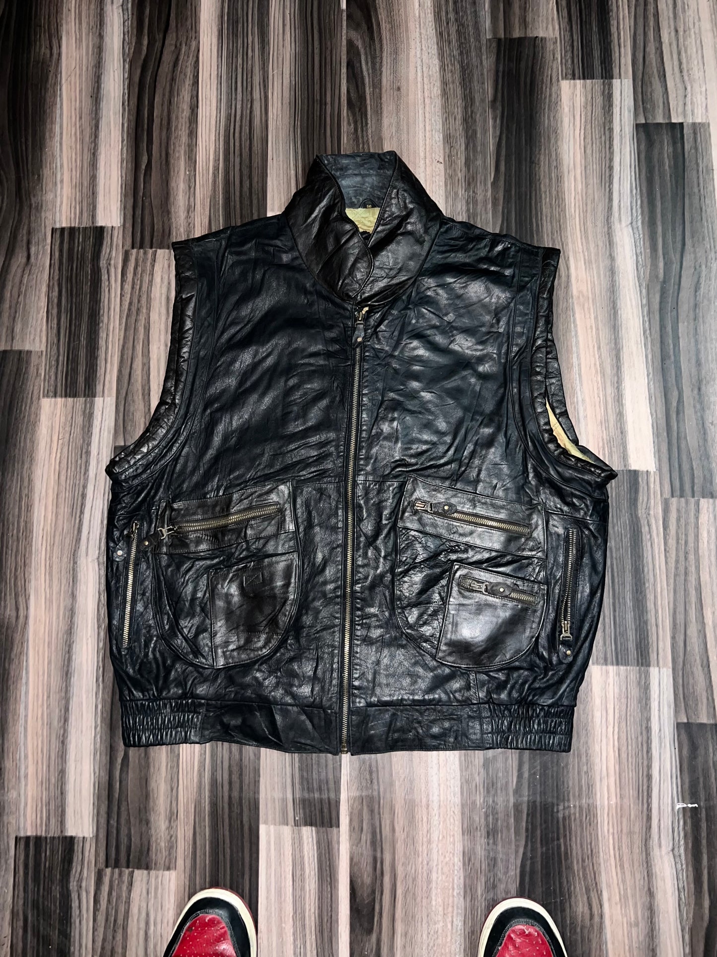 A b Super Premium Original Leather Half Jacket (XL/2XL)