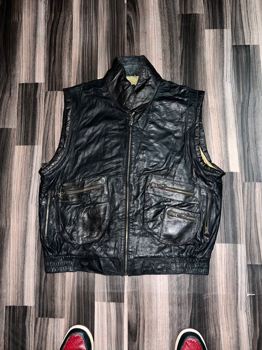 A b Super Premium Original Leather Half Jacket (XL/2XL)