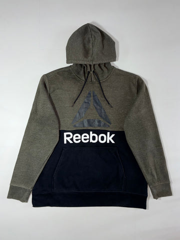 Reebok Colorblock Big Logo Hoodie Olive Black (2XL)