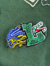 Lacoste Green Cricket V-Neck Sweater – Varsity Croc Patch Edition (XS)