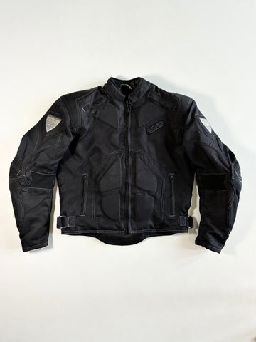 Streetfighter Textile Motorcycle Jacket – All Black Padded (L)