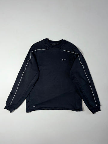 Vintage Nike Black Dri-Fit Piped Crewneck Sweatshirt (M)