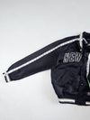 Vintage SPAO Black New York Satin Varsity Jacket (L)