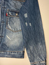 Levi’s Type II Pleated Distressed Denim Trucker Jacket (S)