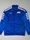 Hummel UC88 Vintage Football Track Jacket — Royal Blue | Full Zip | Chevron Stripe (M)