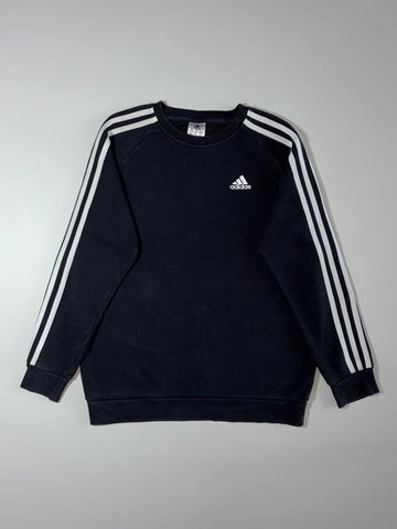 Adidas | Black 3-Stripe Sweatshirt (M)