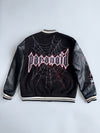 Black Squad Paranoid Society Varsity Jacket Black Squad With Rhinestones (XL)