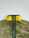 Adidas Sherpa Quarter-Zip Fleece Jacket – Olive/Yellow (L)
