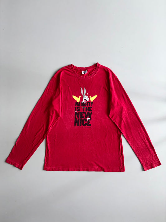 Looney Tunes Bugs Bunny Graphic Long Sleeve Tee (L)