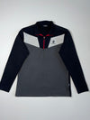 Black Yak Quarter-Zip Long Sleeve Training Top – Black Grey White (M)