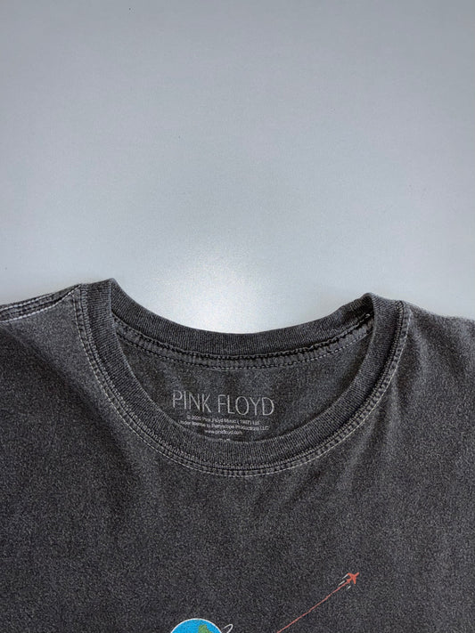 Pink Floyd | Official “Wish You Were Here” Planet Graphic Tee | Washed Charcoal (XL)