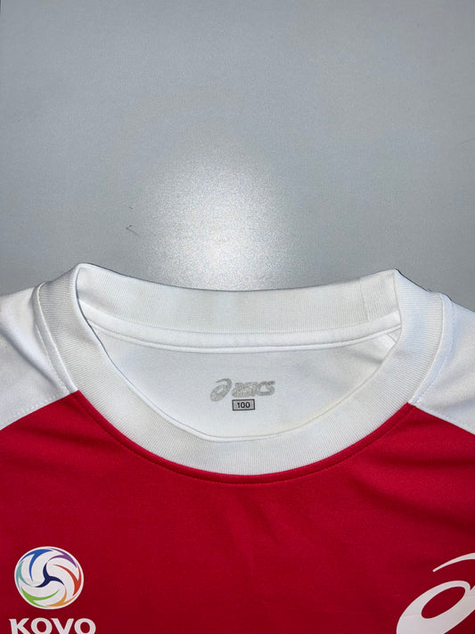 Asics x KOVO Korean Volleyball League Long Sleeve Jersey | White & Red (L)