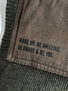 Zara Knit Puffer Gilet Vest – Olive Green (S)