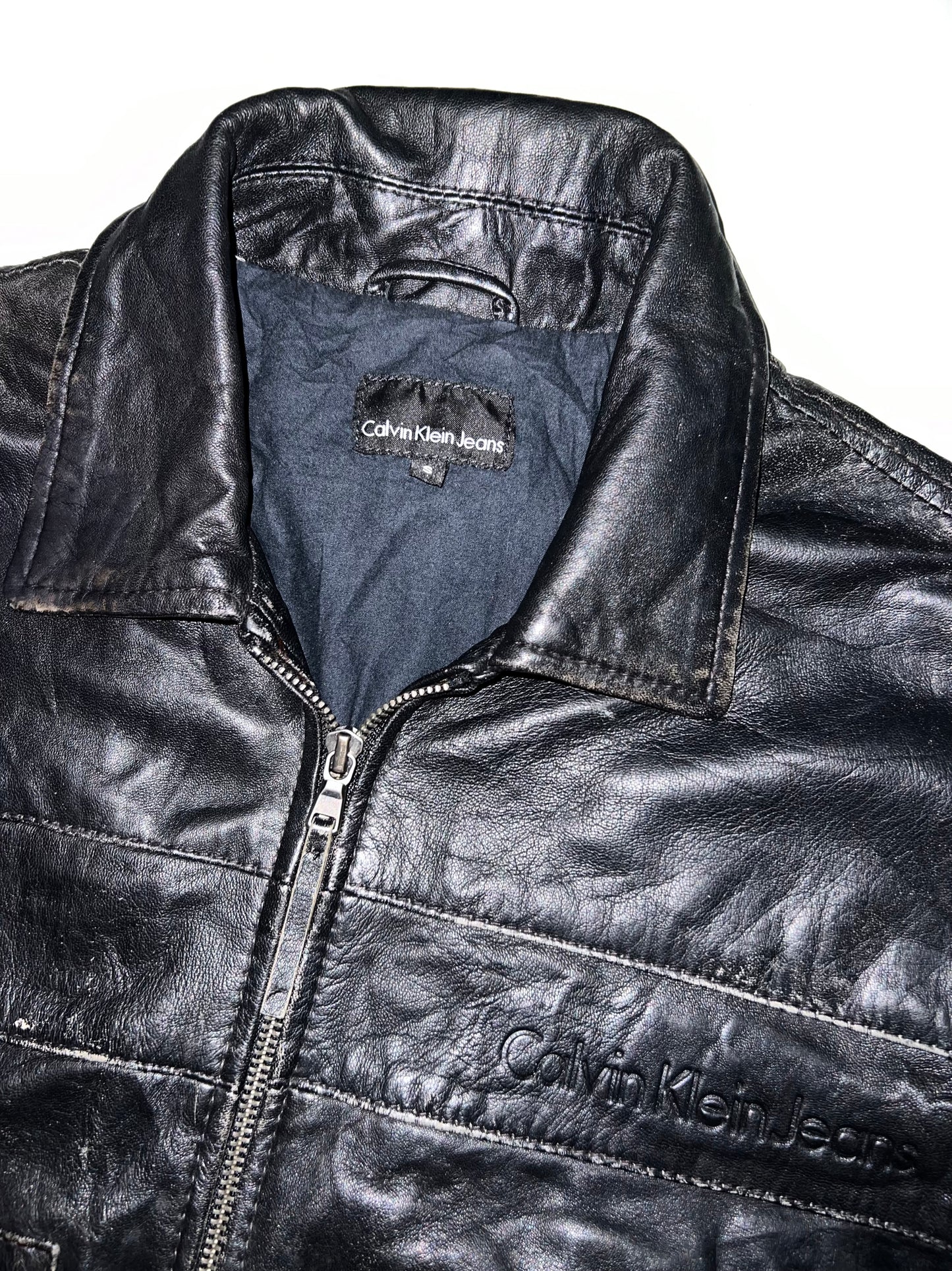 !                 Calvin Klein Original Leather Jacket (RARE) (S/M)