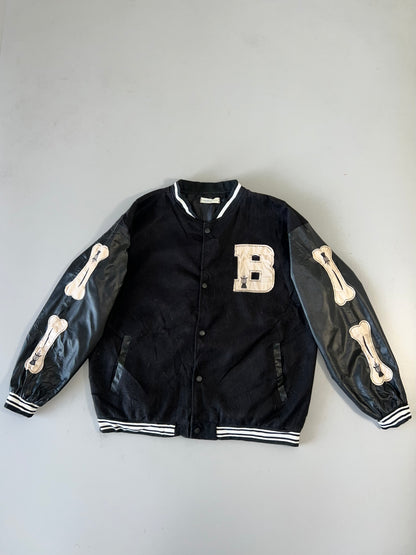 ZSuper Premium Bones Varsity Jacket Leather Sleeves (L)