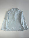 Adidas Light Grey Quarter-Zip Pullover with Three-Stripes Sleeves (2XL)