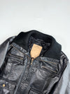 Vintage Conbipel Black Leather Bomber Jacket (S)