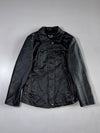 JSFN Sweden Black Quilted-Lining Leather Jacket (M)