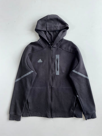 Adidas Designed for Gameday Black Full-Zip Hoodie (L)