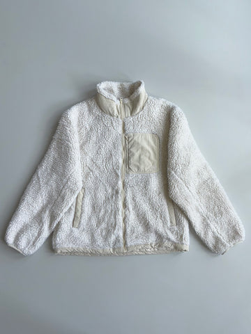 Gola Classics Sherpa Fleece Jacket – Cream/Ivory (L)