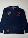 Royal Polo Geographical Norway Embroidered Long Sleeve Polo – Navy (S)