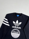 Adidas Originals "World Brand" Globe Graphic Side-Zip Sweatshirt – Black (M)