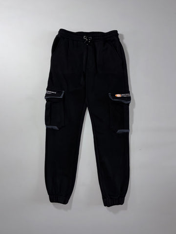 DERMSON Black Tactical Cargo Joggers (W:29) (L:37)