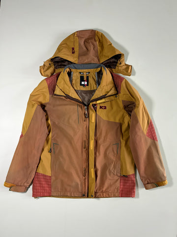 Vintage K2 Brown Hooded Technical Outdoor Jacket (L)
