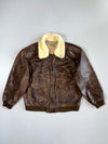 Paris Original Premium Pure Leather Jacket With Fur Coller (XL)