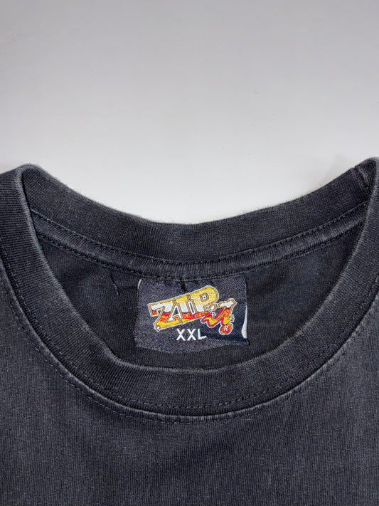 Vintage Pirate Skull Graphic T-Shirt – Zap Pow Black Tee (XXL)