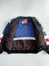 Vintage U.S. Authentics by Michael Hoban Genuine Leather USA Flag Bomber Jacket (M)