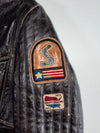 Schott NYC Perfecto American Spirit Patched Cowhide Leather Biker Jacket (M)