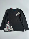 Nippon Blue Japanese Graphic Long Sleeve T-Shirt Black (Xl/2Xl)