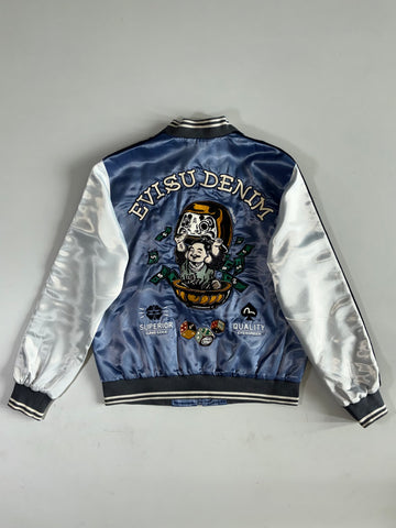 Rare EVISU Heritage & Co. Daruma Money Satin Sukajan Souvenir JacketFully Embroidered (M)