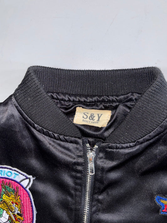 S&Y Boutique Vintage MA-1 Flight Bomber Jacket – Black Military Patches – “J. Sekimizu”(S)
